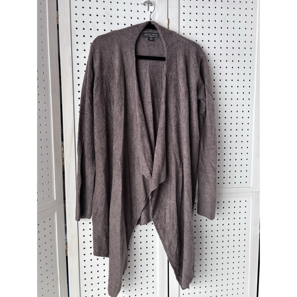 Barefoot Dreams Open Front Bamboo Chic Lite Cardigan Sweater Brown Size Sm/Med